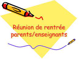 Réunions de rentrée