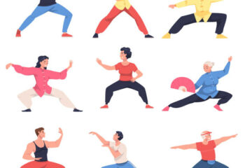 istockphoto-1390115125-612x612 People Character Practicing Tai Chi and Qigong Exercise as Internal Chinese Martial Art Vector Illustration Set. Young Man and Woman Engaged in Physical Fitness with Fluent Movement for Defense Training and Health Benefits